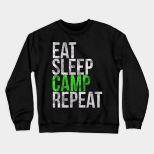 Eat Sleep Camp Repeat Camper Crewneck Sweatshirt